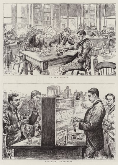 Étudiants en médecine au travail - Charles Paul Renouard